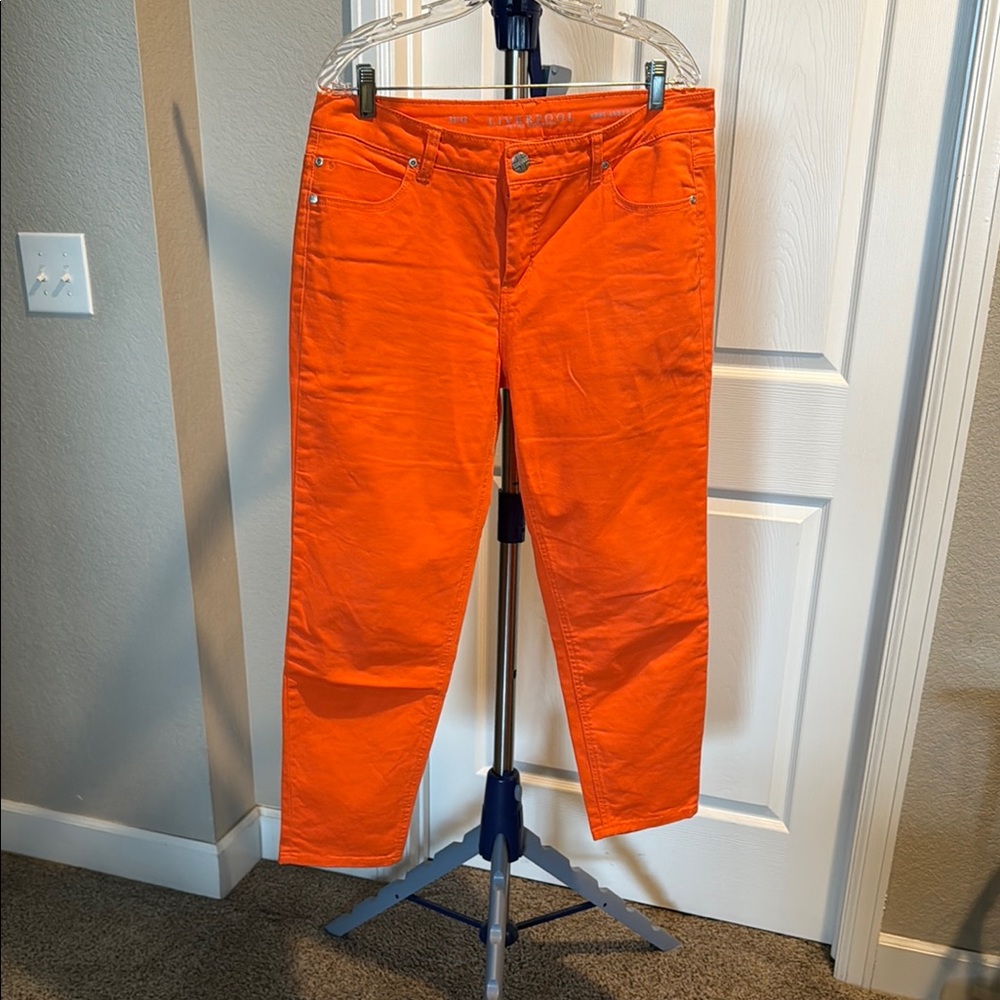 Liverpool Jeans Company Orange Skinny Jeans. Size 12